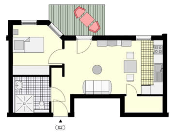 Wohnungsbeispiel - Zweizimmerwohnung